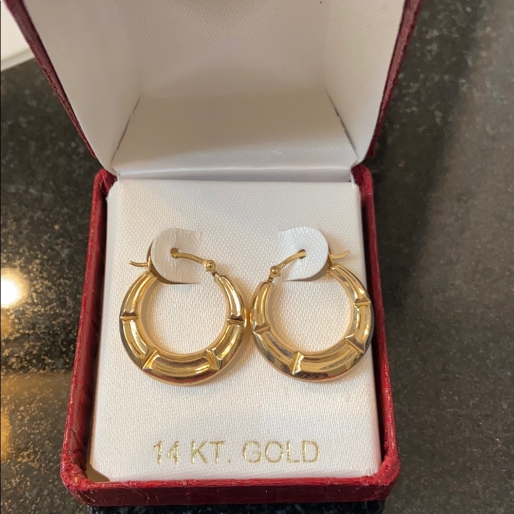 14k gold hoops